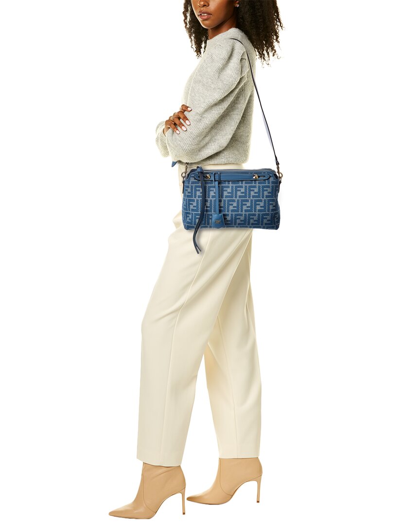 Fendi By The Way Selleria Medium Ff Jacquard & Leather Shoulder Bag Rovelle Bags