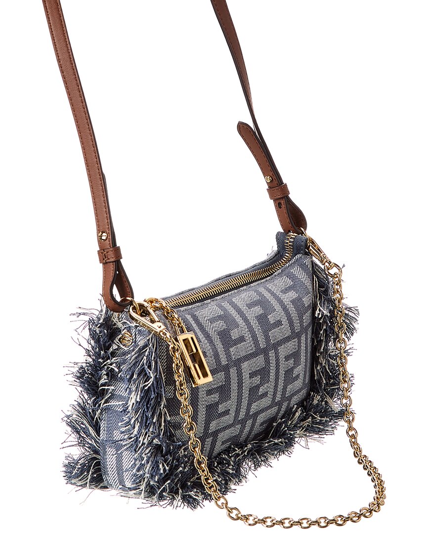 Fendi Baguette Ff Denim Pouch Rovelle Bags