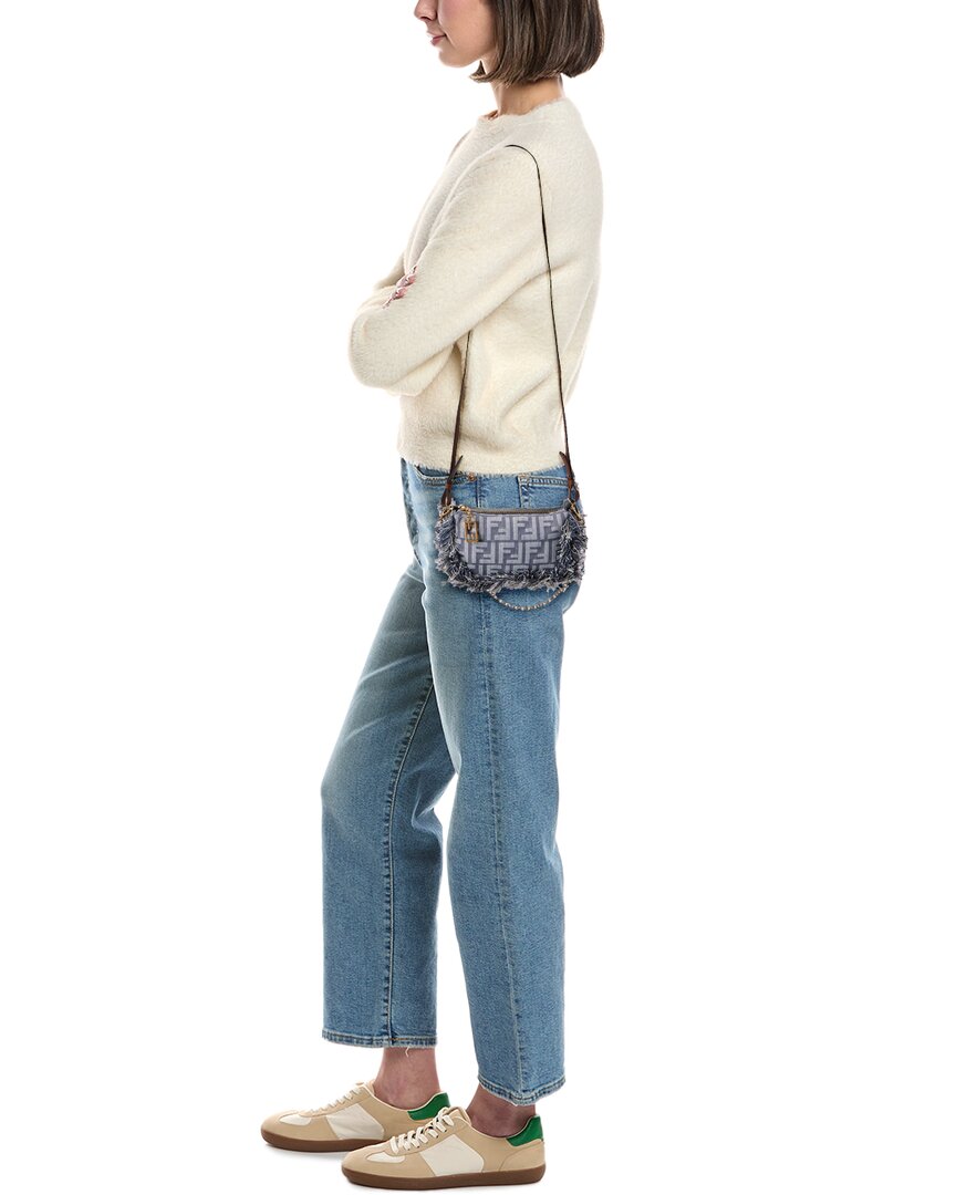 Fendi Baguette Ff Denim Pouch Rovelle Bags