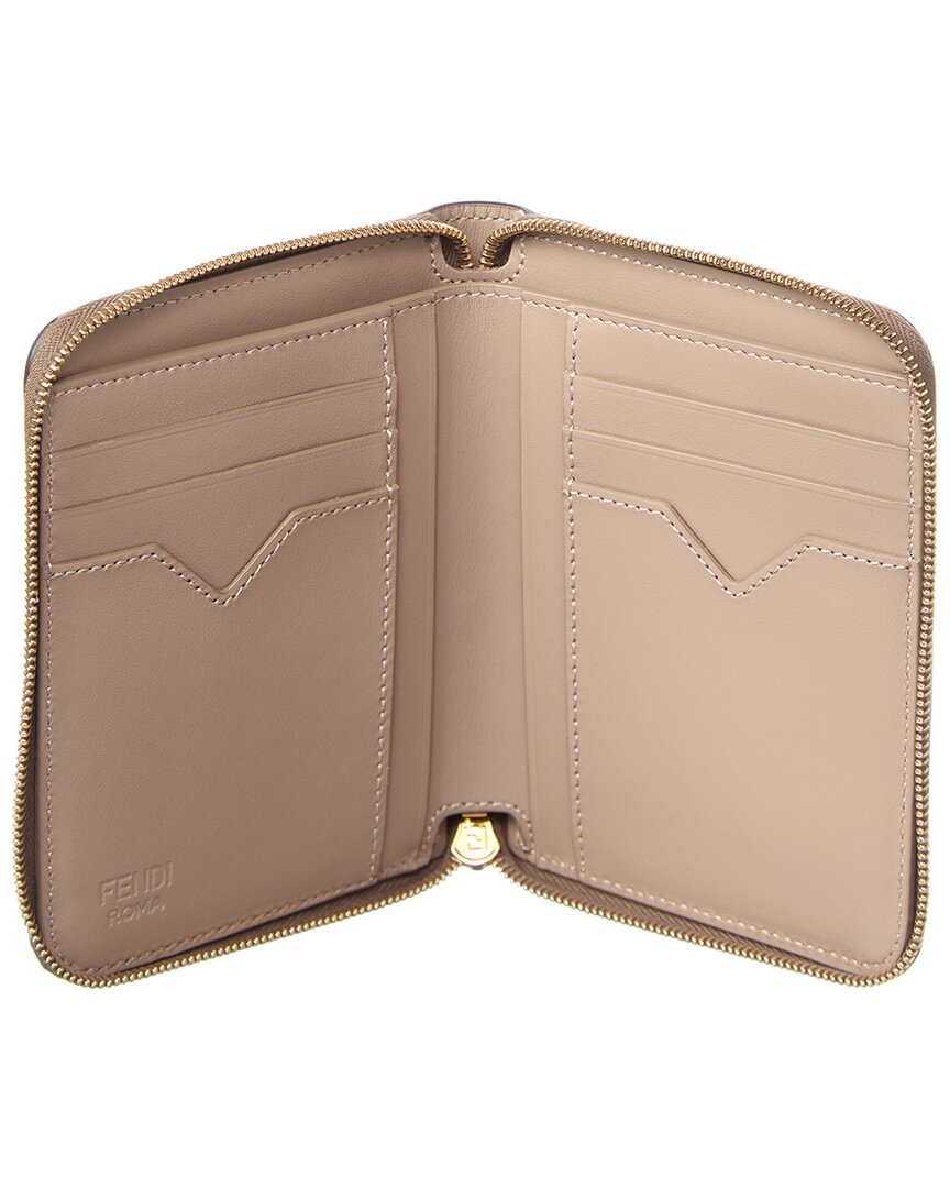 Fendi Ff Diamonds Leather Zip Around Medium Wallet Rovelle Bags