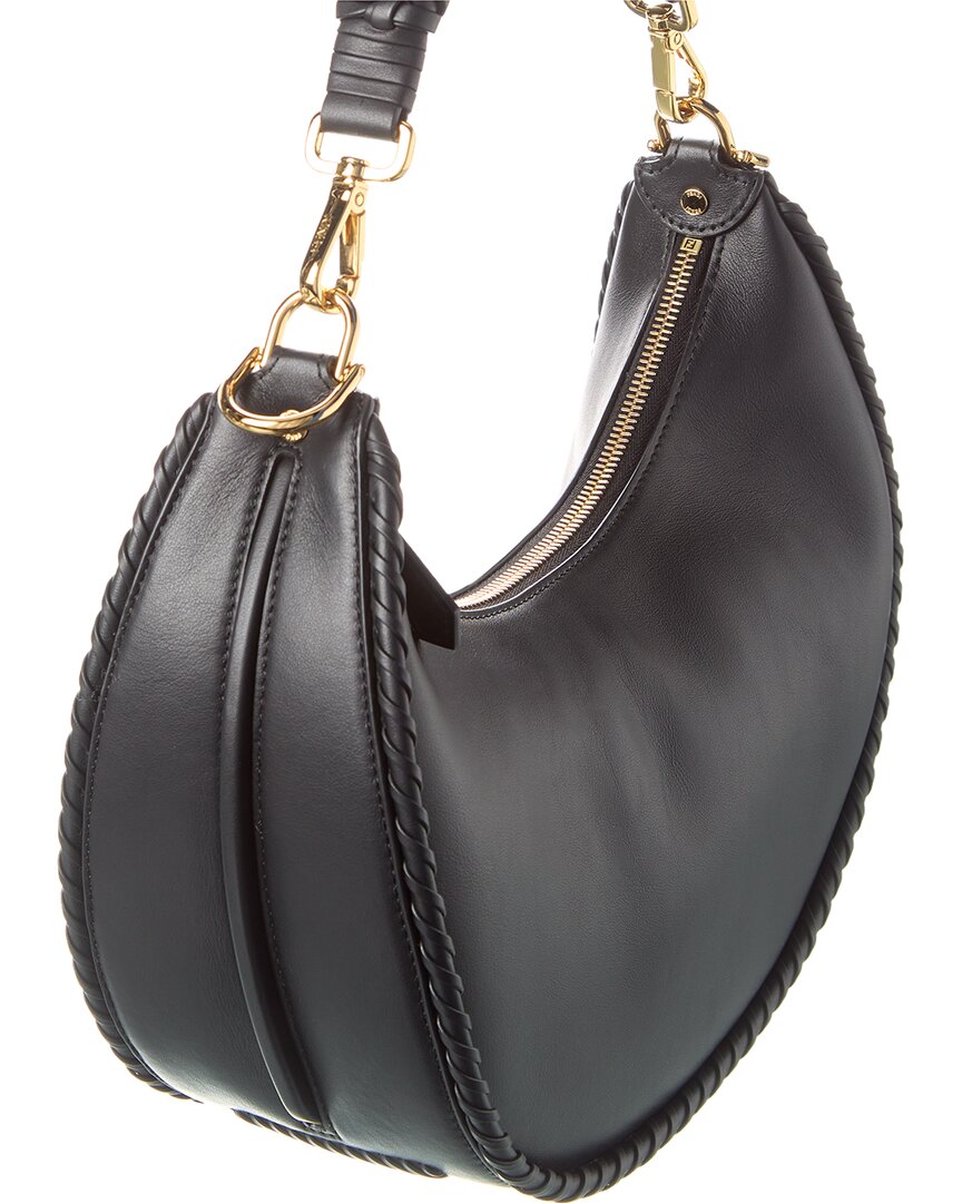 Fendi Fendigraphy Small Leather Hobo Bag Rovelle Bags