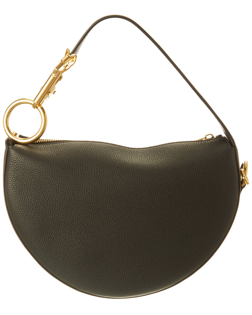 Burberry Knight Arc Leather Black Hobo Bag
