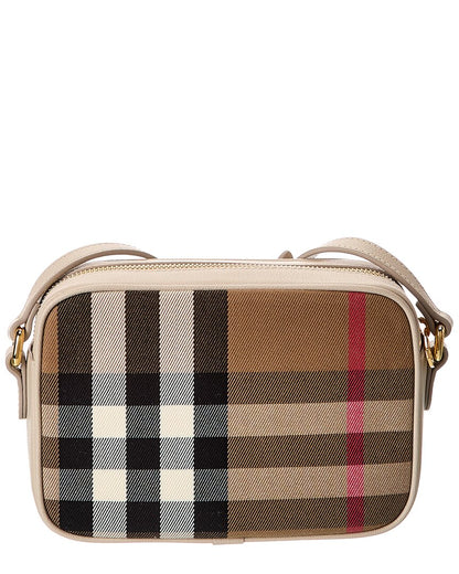 Burberry Camera SIZE Leather Crossbody Bag