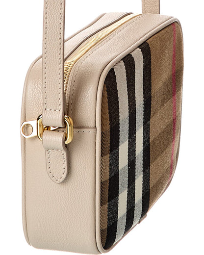 Burberry Camera SIZE Leather Crossbody Bag