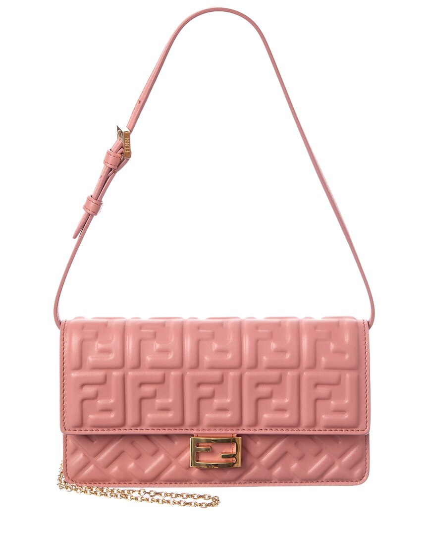 Fendi Baguette Ff Leather Wallet On Chain Rovelle Bags