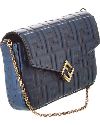 Fendi Ff Diamonds Leather Wallet On Chain Rovelle Bags