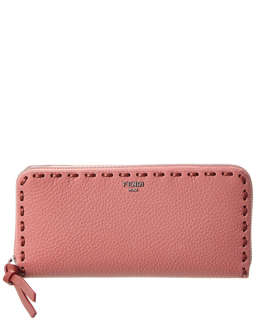 Fendi Zipper Around Peekaboo Large Leather Wallet Rovelle Bags