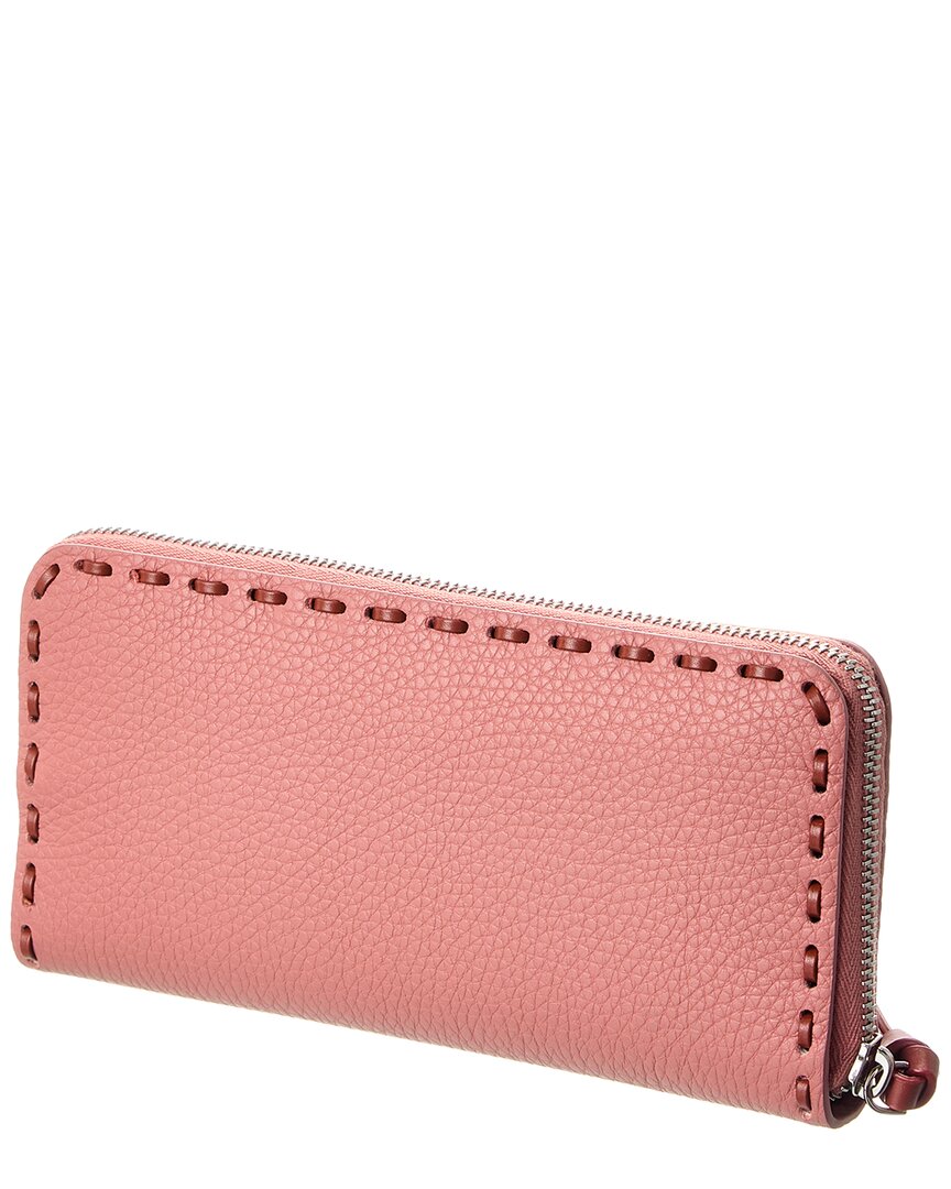 Fendi Zipper Around Peekaboo Large Leather Wallet Rovelle Bags