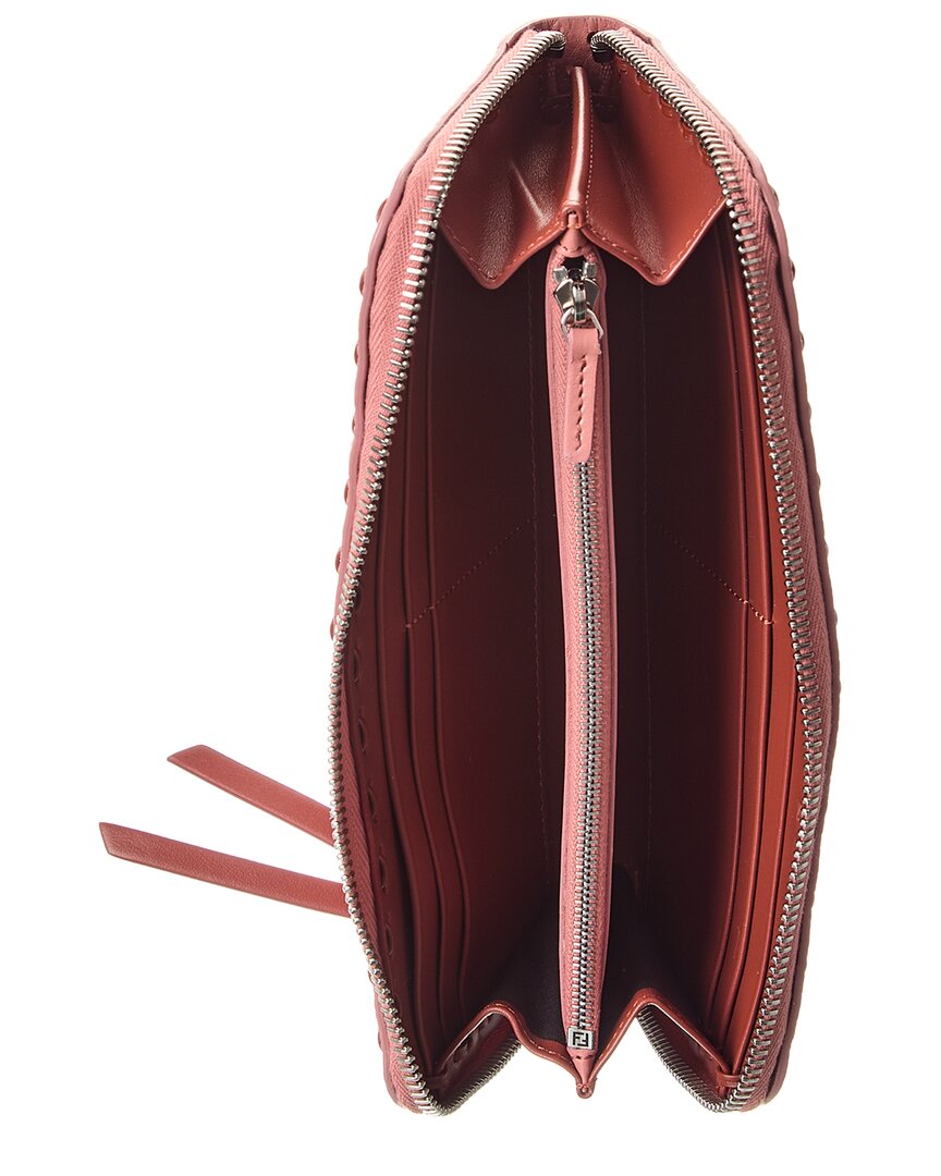 Fendi Zipper Around Peekaboo Large Leather Wallet Rovelle Bags