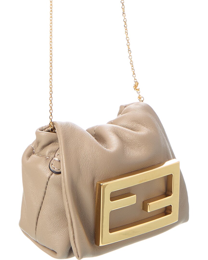 Fendi Nano Baguette Leather Mini Bag Rovelle Bags
