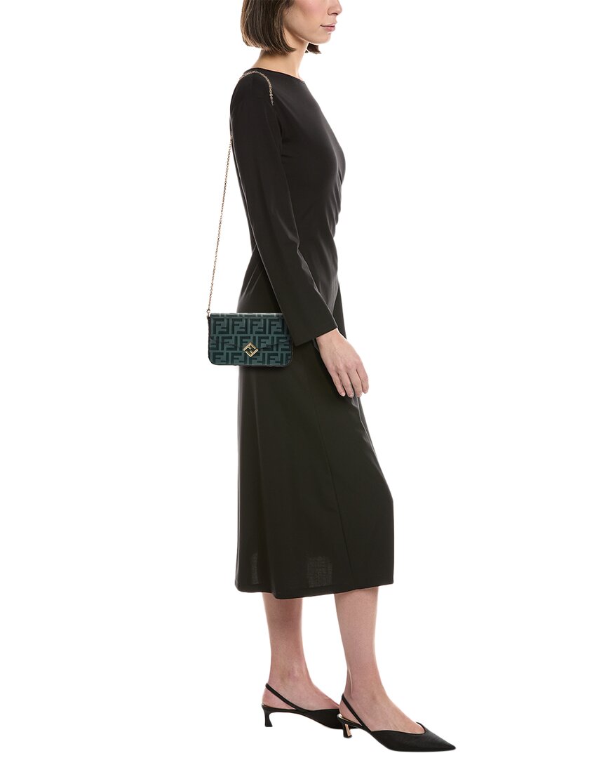 Fendi Ff Diamonds Leather Wallet On Chain Rovelle Bags
