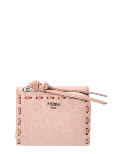 Fendi Peekaboo Micro Leather Trifold Wallet Rovelle Bags