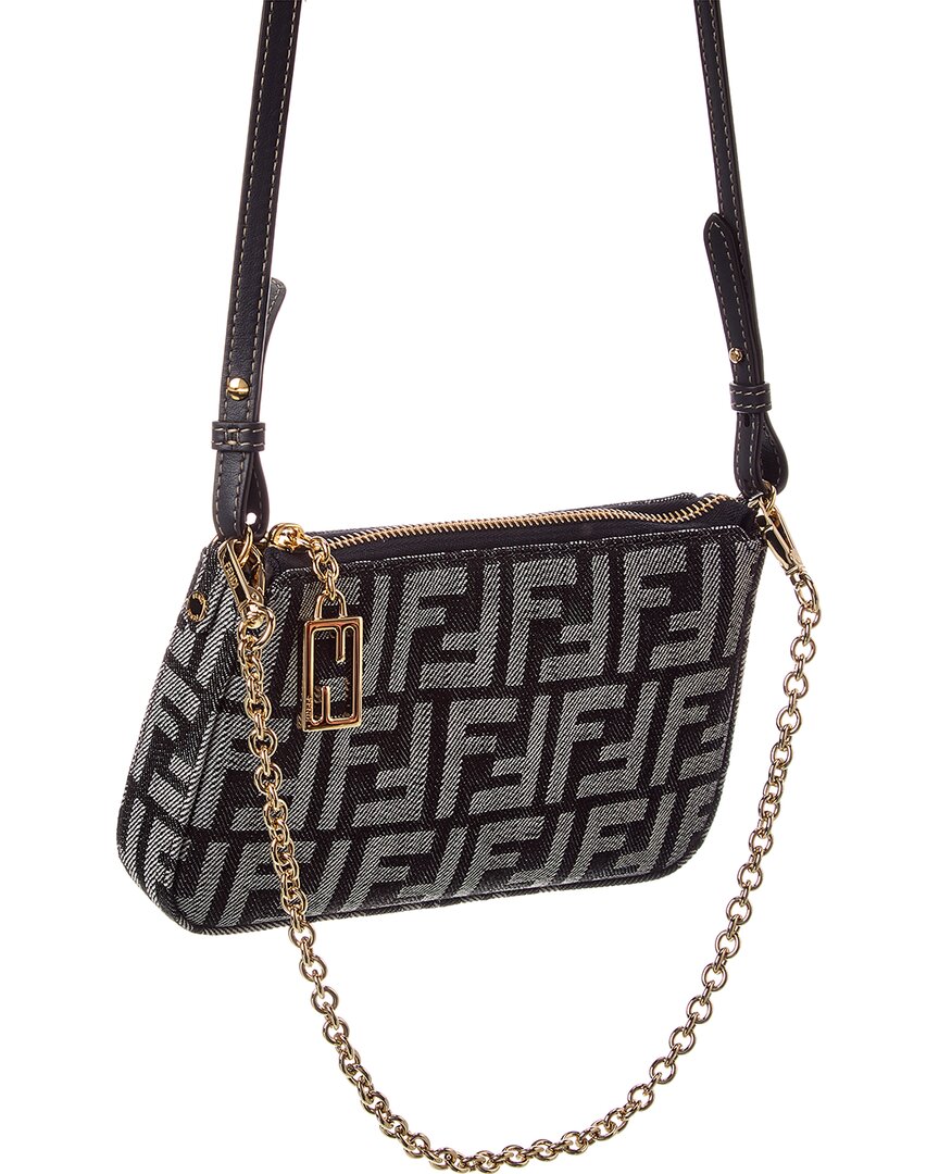 Fendi Baguette Ff Denim Pouch Rovelle Bags