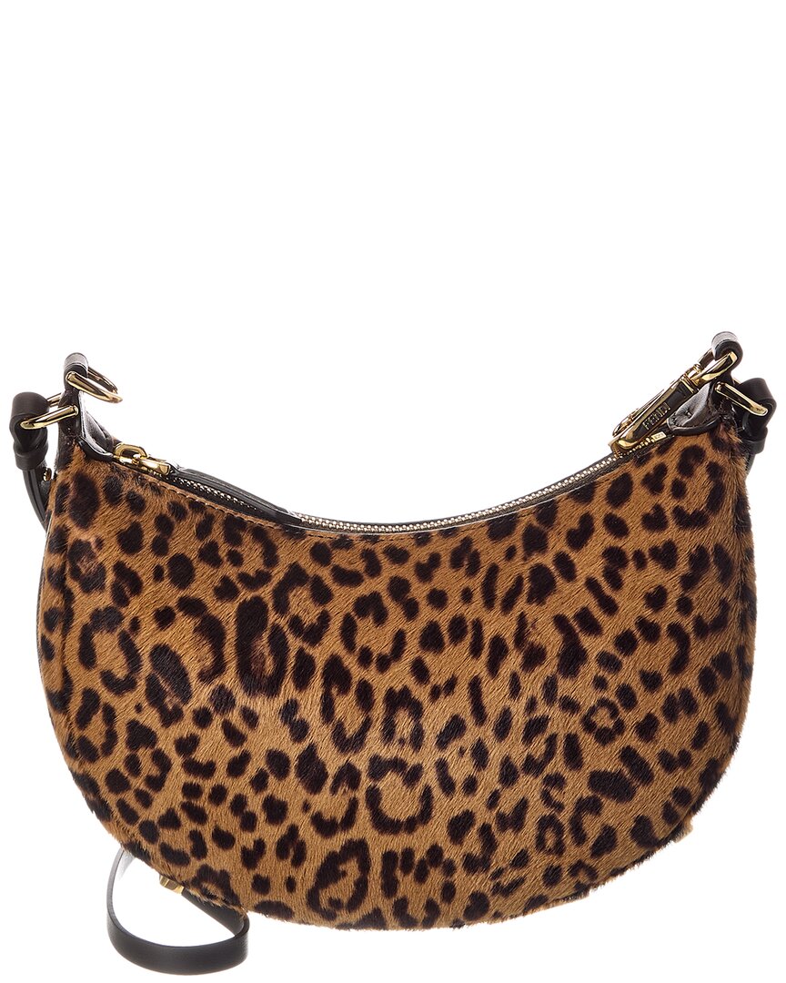 Fendi Fendigraphy Mini Ff Haircalf Hobo Bag Rovelle Bags