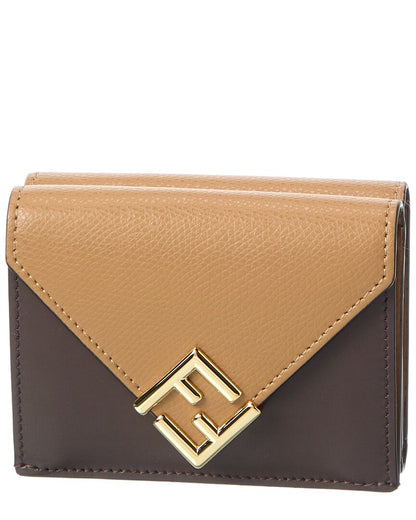 Fendi Ff Diamonds Leather Wallet Rovelle Bags