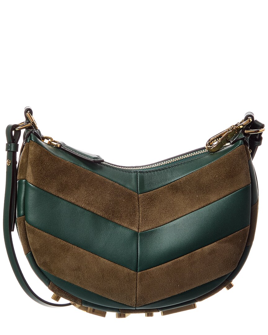 Fendi Fendigraphy Mini Leather & Suede Hobo Bag Rovelle Bags