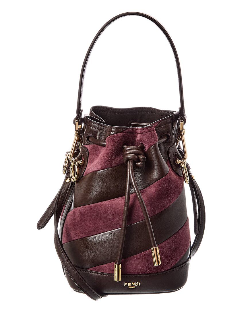 Fendi Mon Tresor Mini Leather & Suede Bucket Bag Rovelle Bags