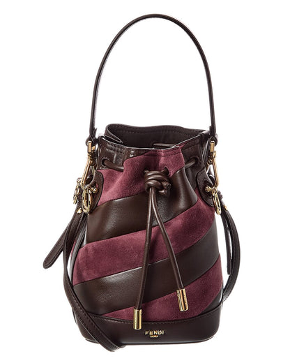 Fendi Mon Tresor Mini Leather & Suede Bucket Bag Rovelle Bags