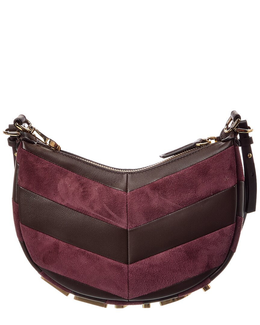 Fendi Fendigraphy Mini Leather & Suede Hobo Bag Rovelle Bags