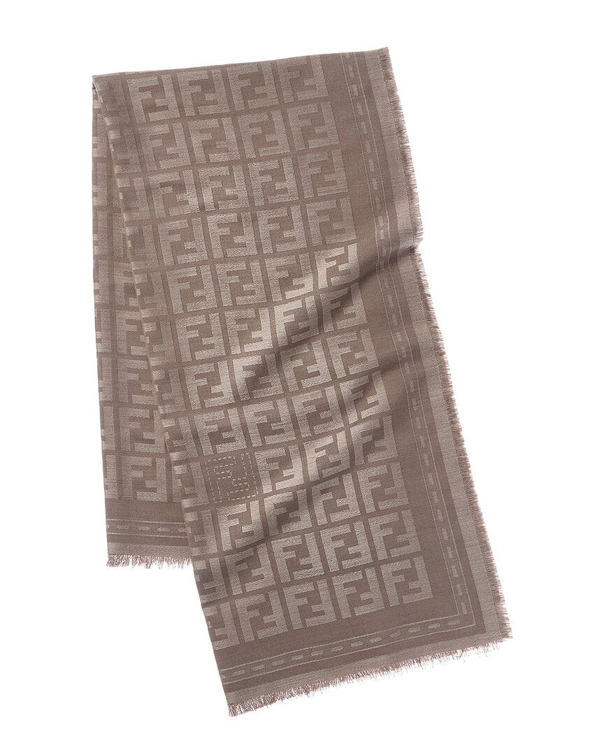 Fendi Ff Wool & Silk-Blend Scarf Rovelle Bags