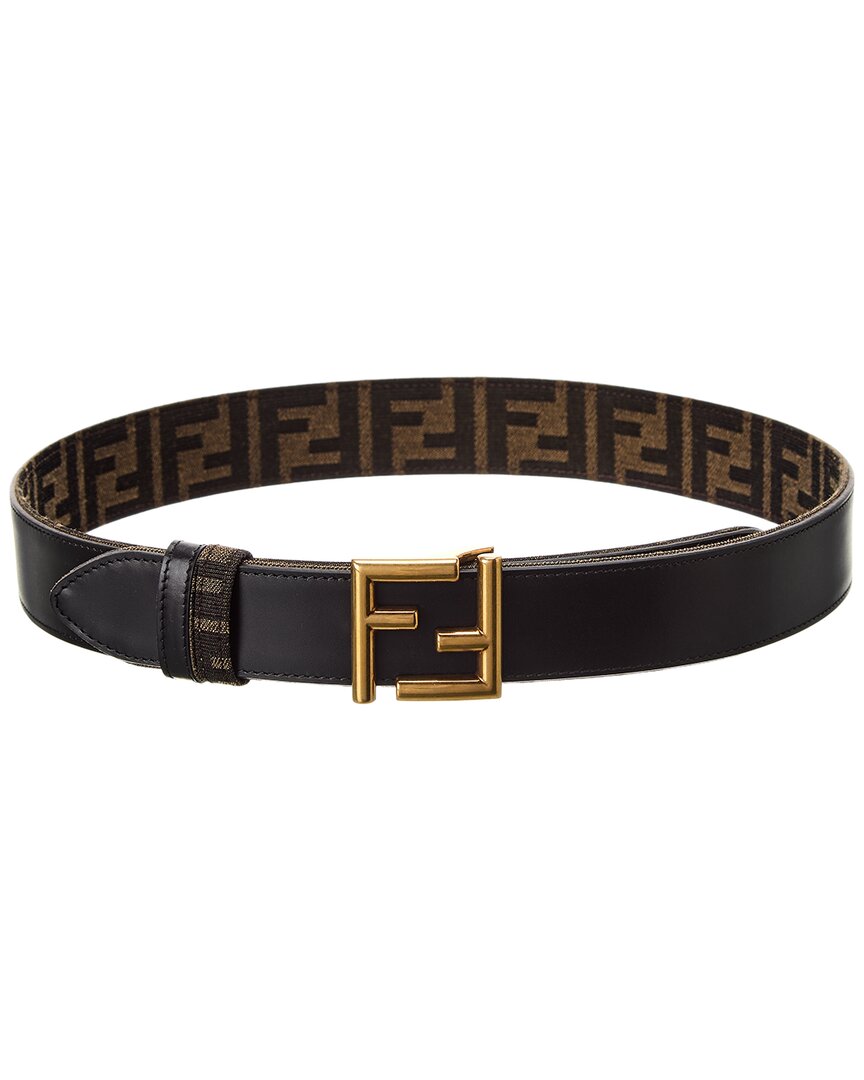 Fendi Ff Reversible Leather Belt Rovelle Bags