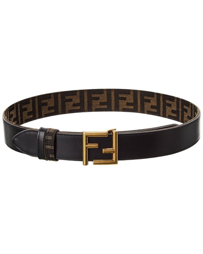 Fendi Ff Reversible Leather Belt Rovelle Bags