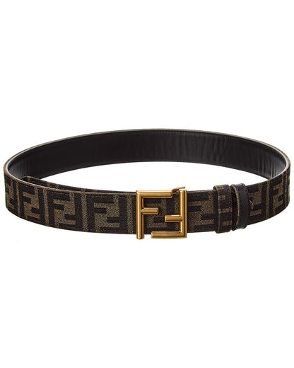 Fendi Ff Reversible Leather Belt Rovelle Bags