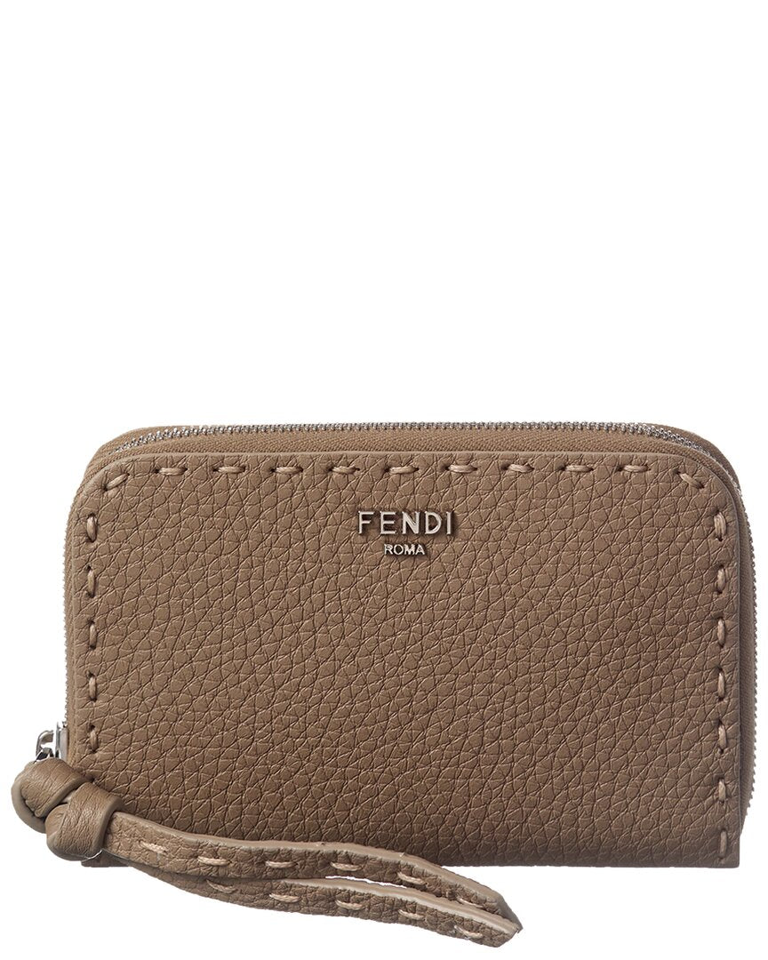 Fendi Zip Around Peekaboo Mini Leather Wallet Rovelle Bags