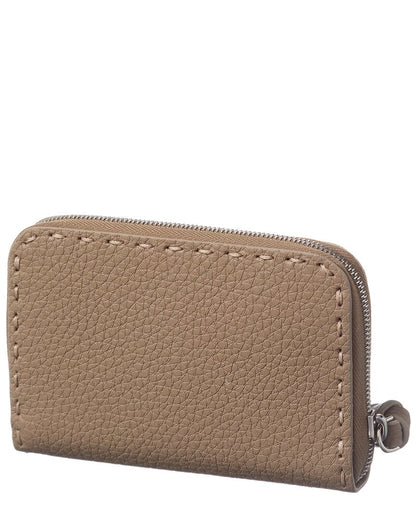 Fendi Zip Around Peekaboo Mini Leather Wallet Rovelle Bags