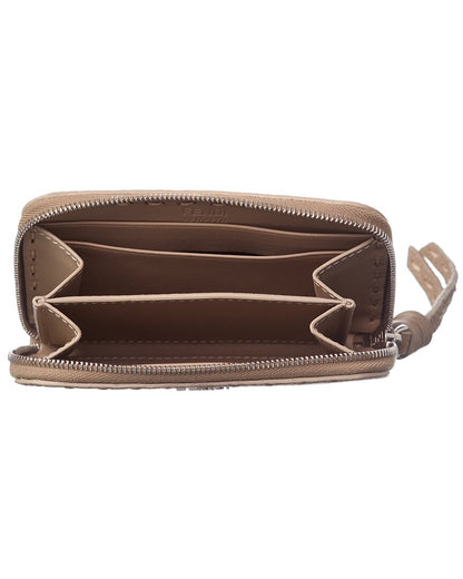 Fendi Zip Around Peekaboo Mini Leather Wallet Rovelle Bags