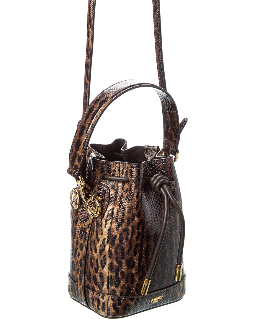 Fendi Mon Tresor Mini Snakeskin Bucket Bag Rovelle Bags
