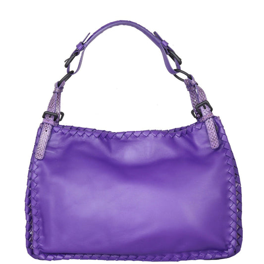 Bottega Veneta Nappa Ayers Python Trim Shoulder Bag