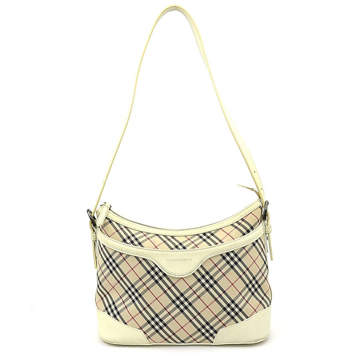 Burberry Nova Brand Canvas White Shoulder Bag Style 41