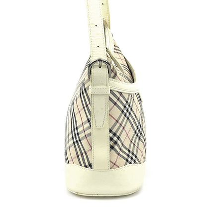 Burberry Nova Brand Canvas White Shoulder Bag Style 41