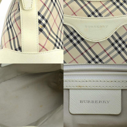 Burberry Nova Brand Canvas White Shoulder Bag Style 41