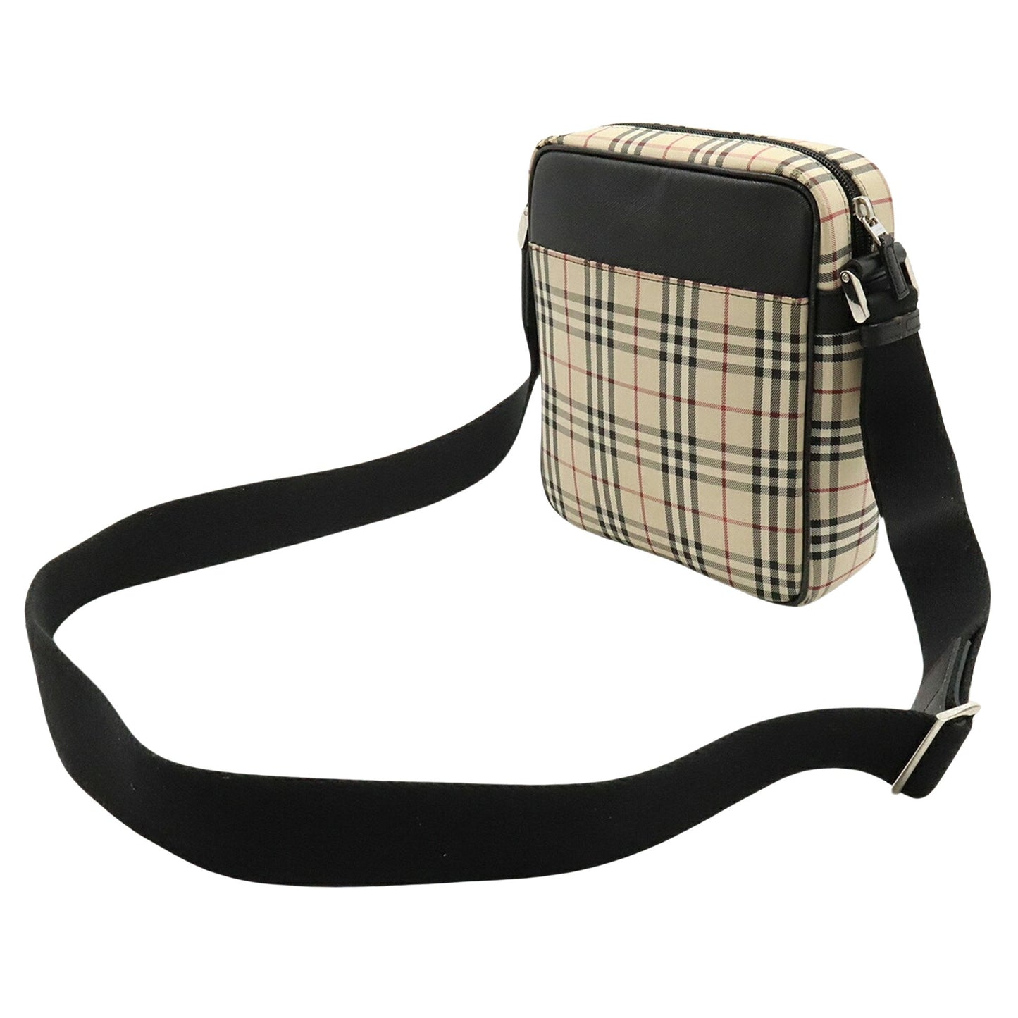 Burberry Nova Brand Canvas White Shoulder Bag Style 39