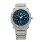 Stainless Steel 41mm Octo Roma Worldtimer Automatic Watch Blue