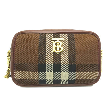 Burberry Nova Brand Canvas Brown Shoulder Bag Style 4