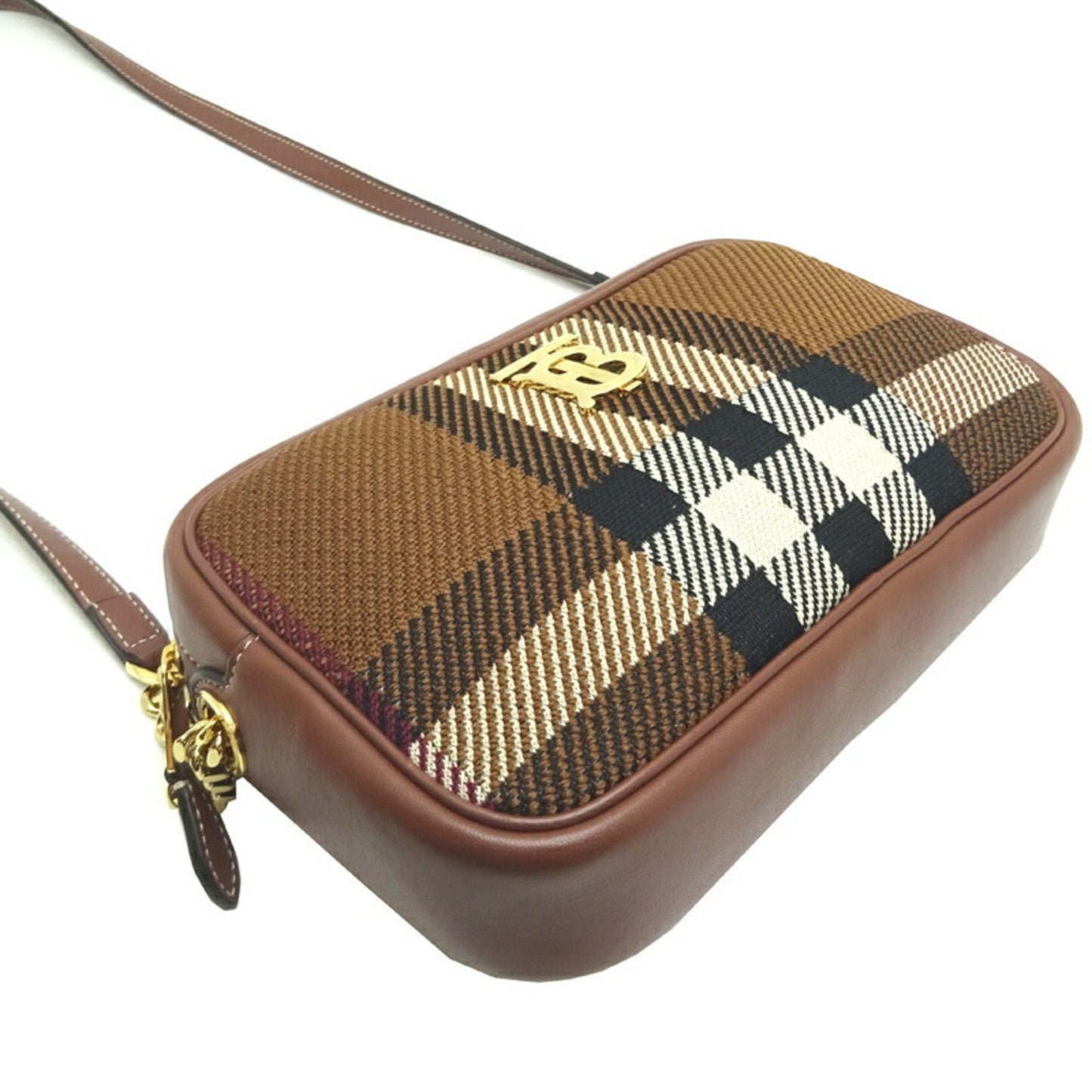 Burberry Nova Brand Canvas Brown Shoulder Bag Style 4