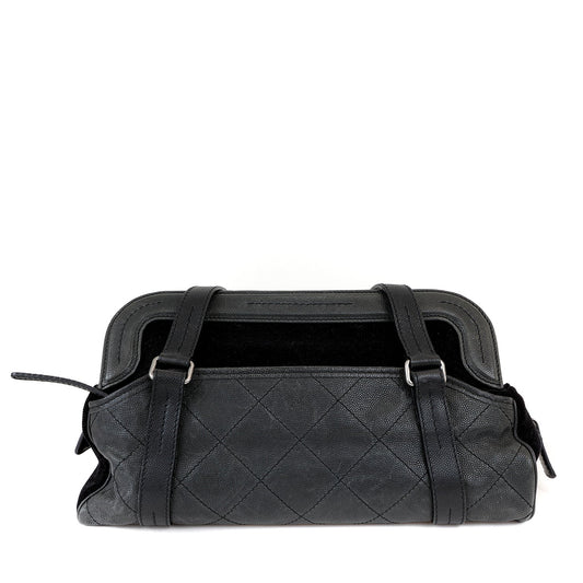 Chanel Quilted Lambskin Black Tote Rovelle Bags