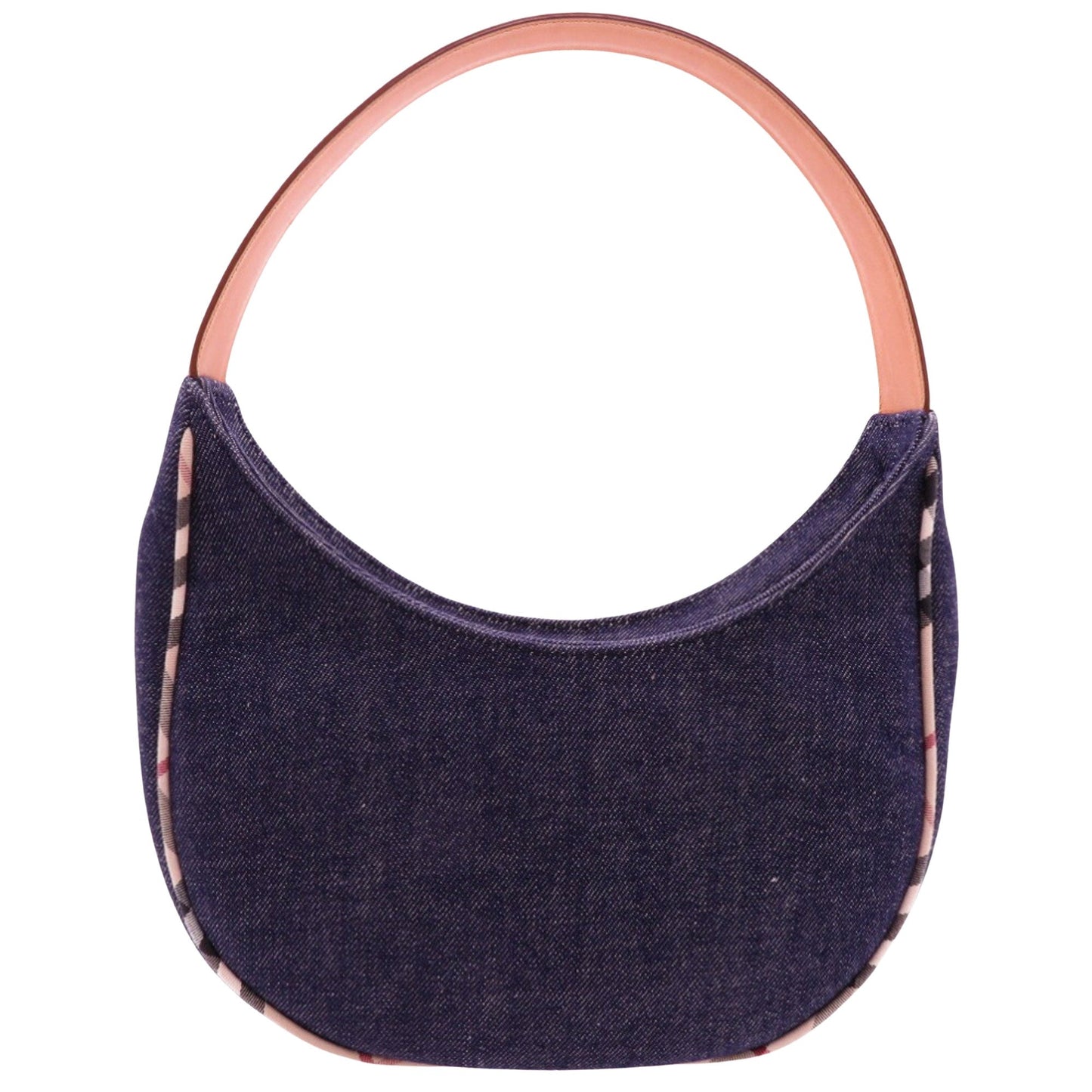 Burberry Nova Brand Check Blue Shoulder Bag