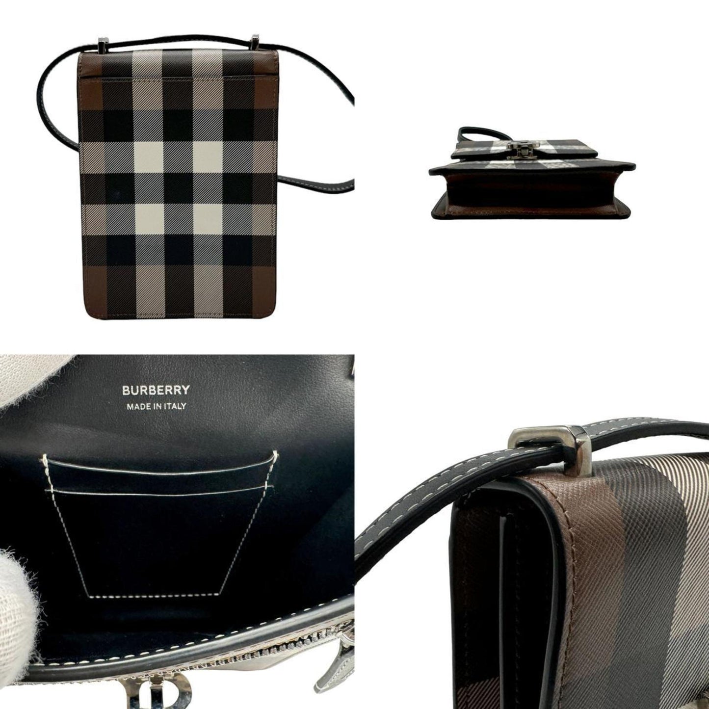 Burberry Nova Brand Canvas Black Shoulder Bag Style 3