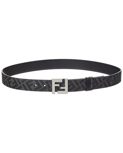 Fendi Ff Logo Reversible Leather Belt Rovelle Bags