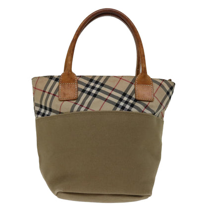 Burberry Label Brand Canvas Blue Handbag Style 8