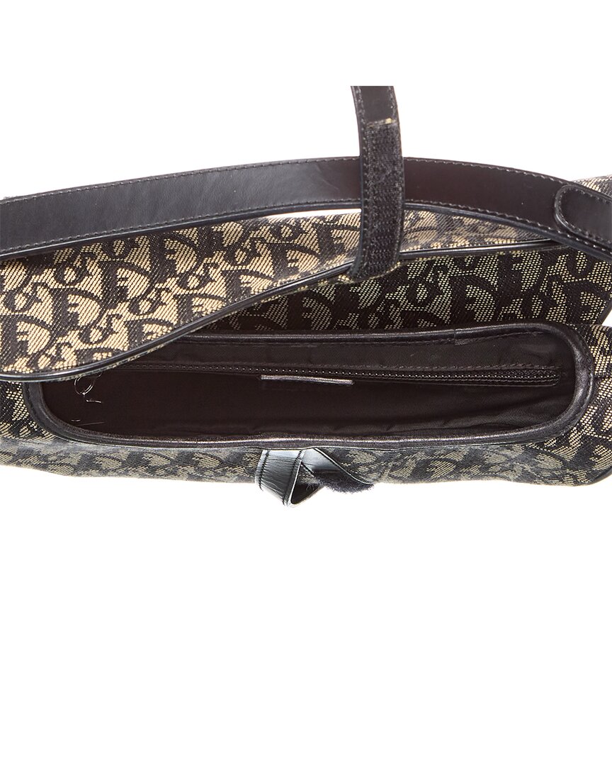 Dior Black Canvas Oblique Saddle Bag Rovelle Bags