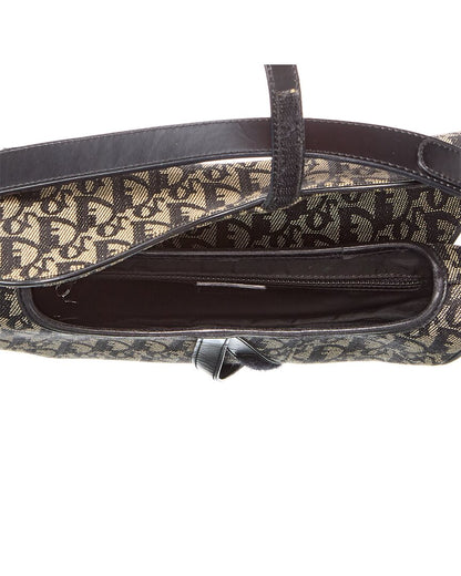 Dior Black Canvas Oblique Saddle Bag Rovelle Bags