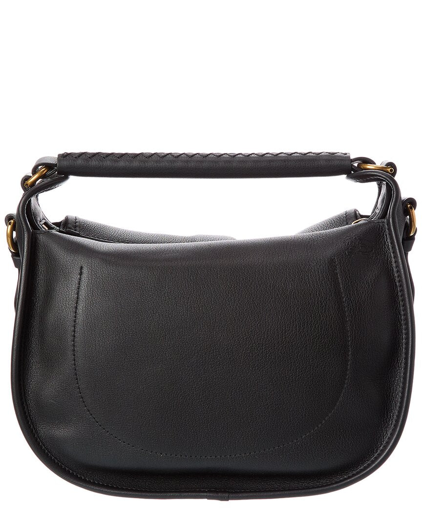 Burberry Clip Small Leather Black Shoulder Bag