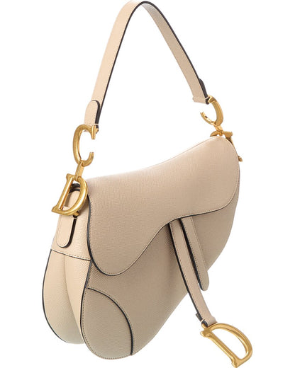 Dior Cd Signature Leather Saddle Bag Beige Rovelle Bags