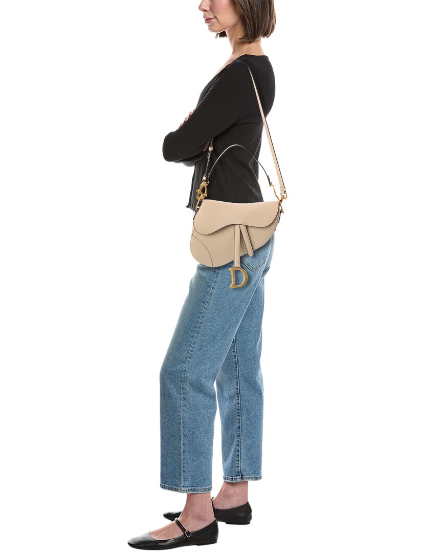 Dior Cd Signature Leather Saddle Bag Beige Rovelle Bags
