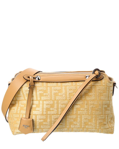 Fendi By The Way Soft Medium Ff Raffia & Leather Shoulder Bag Rovelle Bags